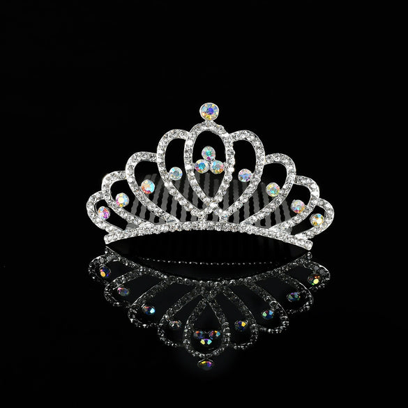 Wholesale Children's Alloy Hair Comb Insert Comb With The Crown Styling And Electroplating Treatment