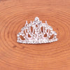 Wholesale Children's Alloy Silver Plated Rhinestone Crown Comb For Girls