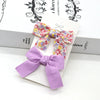 Wholesale Children's Bow Hairpin Floral Cloth Handmade Hair Accessories Duckbill Clip