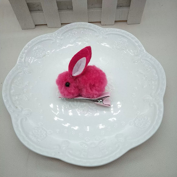 Wholesale Children's Cloth Handmade Rabbit Hair Clip Hair Accessories