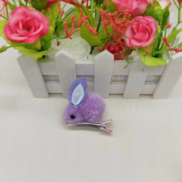 Wholesale Children's Cloth Handmade Rabbit Hair Clip Hair Accessories