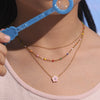 Wholesale Children's Fashion Jewelry Set With Ferris Wheel And Flower Inlaid Zircon Stainless Steel And Titanium Steel Plated With 18K Real Gold For Women