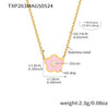 Wholesale Children's Fashion Jewelry Set With Ferris Wheel And Flower Inlaid Zircon Stainless Steel And Titanium Steel Plated With 18K Real Gold For Women