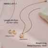 Wholesale Children's Jewelry Set For Women Stainless Steel 18K Gold Electroplated With Heart Drop Bell Geometric Patterns Necklace And Earrings