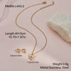 Wholesale Children's Jewelry Set For Women Stainless Steel 18K Gold Electroplated With Heart Drop Bell Geometric Patterns Necklace And Earrings
