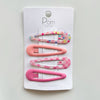 Wholesale Children's Metal Bb Clip Hair Accessories With Frosted Rubber Paint And Epoxy Printing Floral Fruit Design