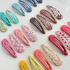 Wholesale Children's Metal Bb Clip Hair Accessories With Frosted Rubber Paint And Epoxy Printing Floral Fruit Design