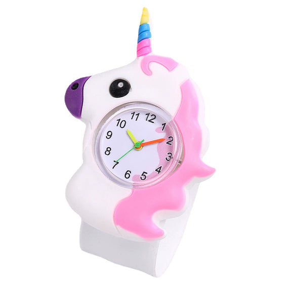 Wholesale Children's Silicone Cartoon Style Multi Style Watch Bracelet Necklace Hairpin Ring Set With Round Dial