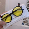 Wholesale Children's Sunglasses Plastic Frame Round Frame With Cute Bear Ears Cartoon Design