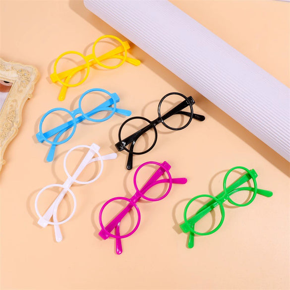 Wholesale Children's Trendy Round Plastic Toy Glasses Frame Without Lenses Super Cute Doctor Style
