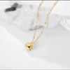 Wholesale Chinese Characters Ping An Joy Ball Titanium Steel Necklace With Gold Inlaid And Geometric Style