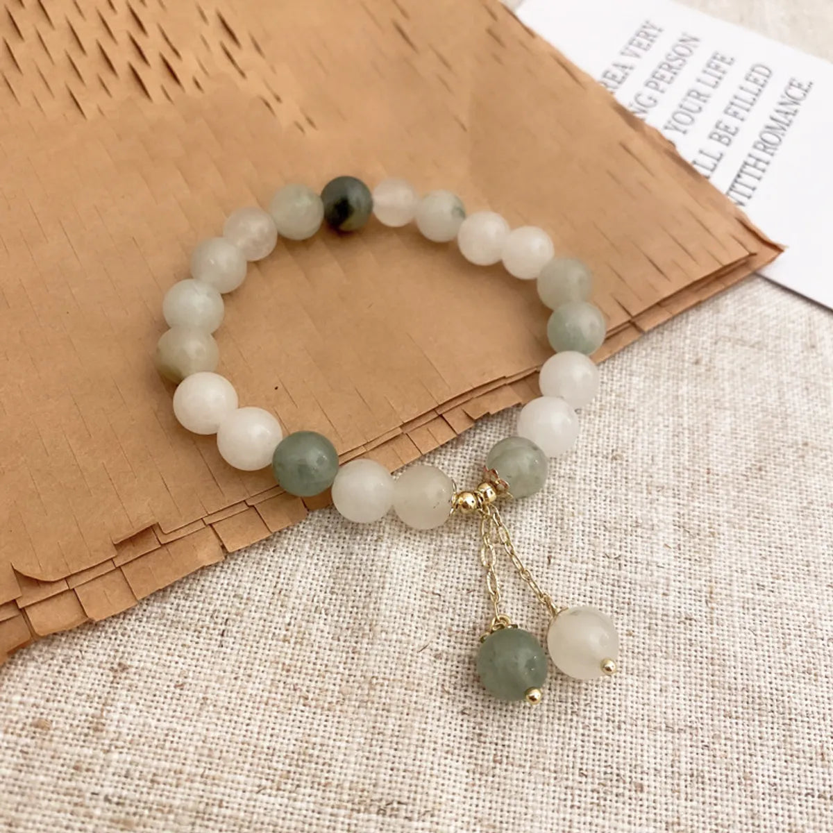 Wholesale Chinoiserie Elegant Geometric Jade Bracelets