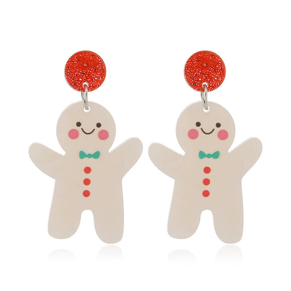 Wholesale Christmas Acrylic Geometric Decorative Earrings For Women