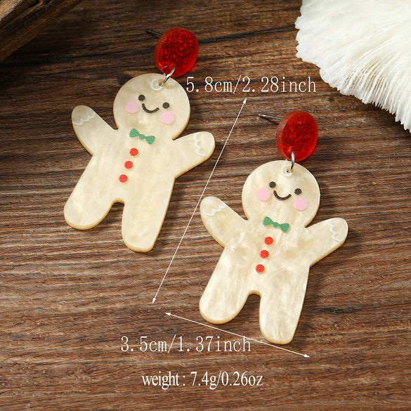 Wholesale Christmas Acrylic Geometric Decorative Earrings For Women