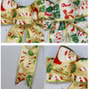Wholesale Christmas Bow Ornaments Cloth Cartoon Painted Gold Printed