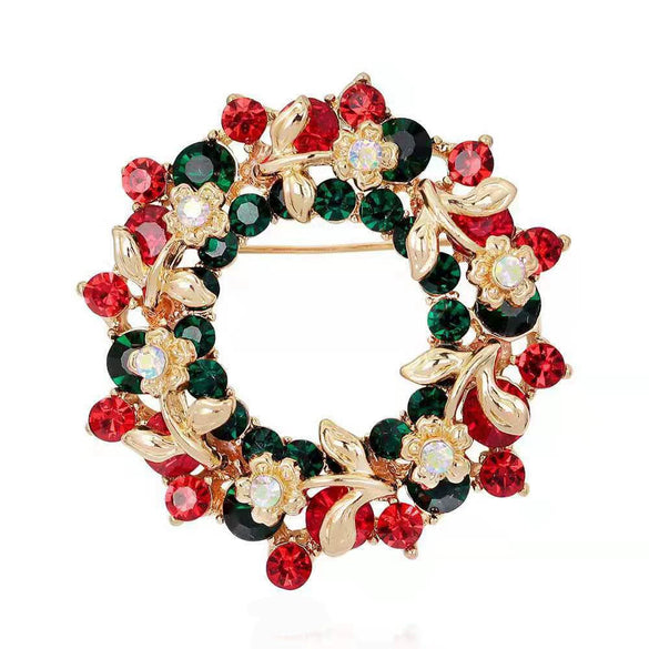 Wholesale Christmas Brooch Zinc Alloy Animal Heart Letters Flower Geometric Electroplating For Women