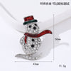 Wholesale Christmas Brooches For Women Alloy Snowflake Snowman Tree And Boot Pins With Diamond Accents