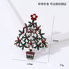 Wholesale Christmas Brooches For Women Alloy Snowflake Snowman Tree And Boot Pins With Diamond Accents