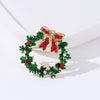 Wholesale Christmas Brooches For Women Alloy Snowflake Snowman Tree And Boot Pins With Diamond Accents