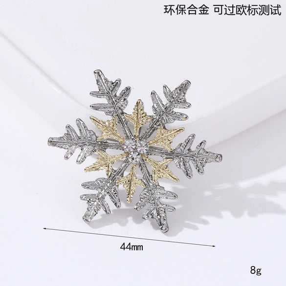 Wholesale Christmas Brooches For Women Alloy Snowflake Snowman Tree And Boot Pins With Diamond Accents