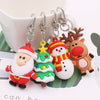 Wholesale Christmas Cartoon Keychain Pendant Zinc Alloy Pvc Plastic Soft Rubber Material