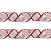 Wholesale Christmas Decorations Cloth Imitation Hemp Ribbon With Christmas Tree Fawn Pattern Mechanical Process