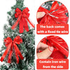 Wholesale Christmas Decorations Polyester Handmade Mesh Bow Pendant For Christmas Tree Arrangement And Gift Decoration