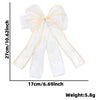 Wholesale Christmas Decorations Polyester Handmade Mesh Bow Pendant For Christmas Tree Arrangement And Gift Decoration