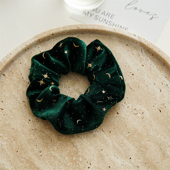 Wholesale Christmas Flannel Handmade High Elastic Hair Band Hair Rope For Autumn And Winter