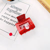 Wholesale Christmas Hair Accessories Acrylic Glitter Handmade Handpainted Women's Jewelry Grab Clip