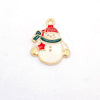 Wholesale Christmas Metal Drop Oil Earrings Pendant With Snowflake Santa Claus Christmas Tree Design