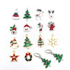 Wholesale Christmas Metal Drop Oil Earrings Pendant With Snowflake Santa Claus Christmas Tree Design