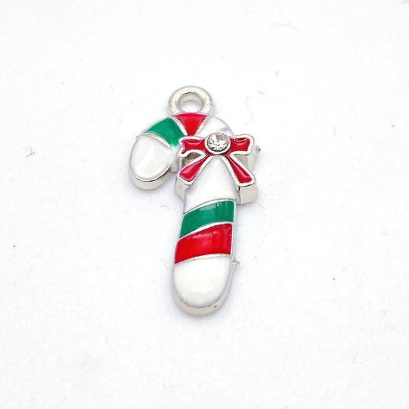 Wholesale Christmas Metal Drop Oil Earrings Pendant With Snowflake Santa Claus Christmas Tree Design