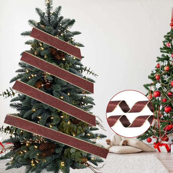 Wholesale Christmas Ribbon Cloth Mechanical 5Cm Sky Blue