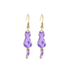 Wholesale Christmas Series Alloy Earrings With Cute Cat Animal Pattern Electroplated For Women
