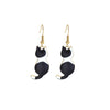 Wholesale Christmas Series Alloy Earrings With Cute Cat Animal Pattern Electroplated For Women