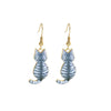 Wholesale Christmas Series Alloy Earrings With Cute Cat Animal Pattern Electroplated For Women