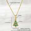 Wholesale Christmas Series Copper 18K Goldplated Pendant Necklace With Christmas Tree Snowman Socks Hat Scepter Light Luxury Style O Word Chain Unisex