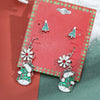 Wholesale Christmas Series Earrings Alloy Cartoon Cute Simulation Snowflake Elk Electroplated
