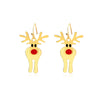 Wholesale Christmas Series Earrings Alloy Cartoon Cute Simulation Snowflake Elk Electroplated