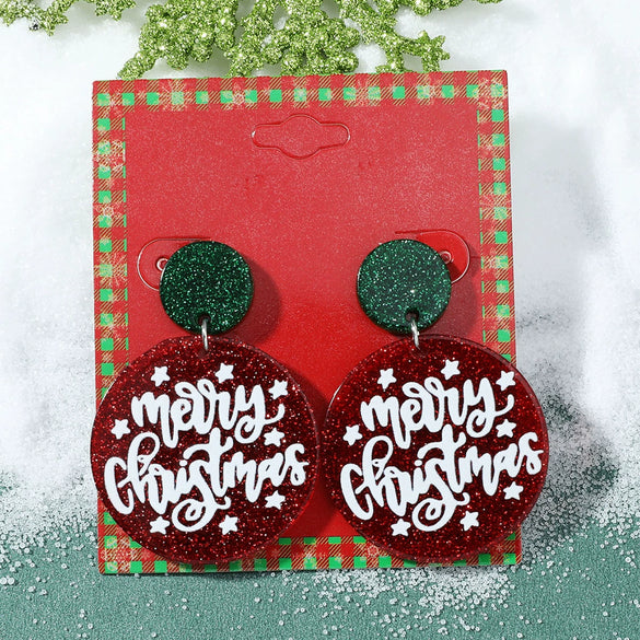 Wholesale Christmas Series Earrings Alloy Cartoon Cute Simulation Snowflake Elk Electroplated