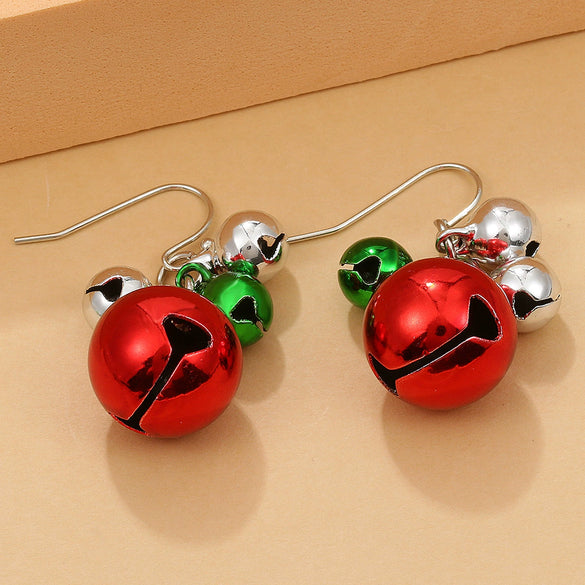 Wholesale Christmas Series Earrings Alloy Cartoon Cute Simulation Snowflake Elk Electroplated