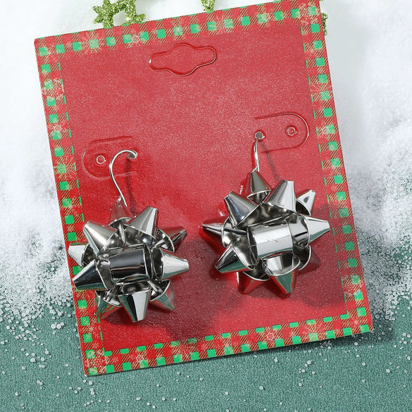 Wholesale Christmas Series Earrings Alloy Cartoon Cute Simulation Snowflake Elk Electroplated
