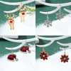 Wholesale Christmas Series Earrings Alloy Cartoon Cute Simulation Snowflake Elk Electroplated