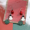 Wholesale Christmas Series Earrings Alloy Cartoon Cute Simulation Snowflake Elk Electroplated
