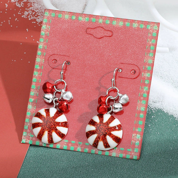 Wholesale Christmas Series Earrings Alloy Cartoon Cute Simulation Snowflake Elk Electroplated