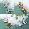 Wholesale Christmas Series Earrings Alloy Cartoon Cute Simulation Snowflake Elk Electroplated