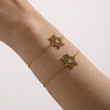 Wholesale Christmas Snowflake Style Titanium Steel Pvd Plated Jewelry For Women With Cnc Zircon And Geometric Design