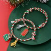 Wholesale Christmas Thread Rope Hand Knitted Unisex Couple Bracelet