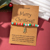 Wholesale Christmas Thread Rope Hand Knitted Unisex Couple Bracelet